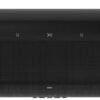 Black cylindrical soundbar speaker with control buttons on the top surface.