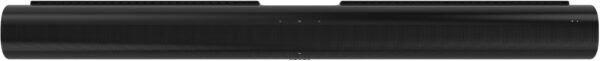 Black cylindrical soundbar speaker with control buttons on the top surface.