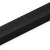 Black Sonos soundbar with rounded edges and touch controls on top.